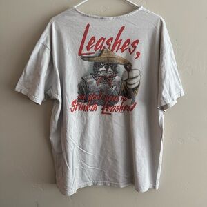 Vintage Big Dogs Design T Shirt - XL Double Sided White